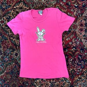 Vintage Y2K Jim Benton Happy Bunny Tshirt